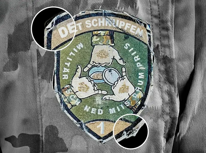 Distintivo di sezione concorrente con qualità inferiore, design debole e finiture scarse